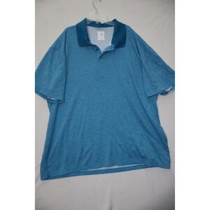 RedHead Mens Blue Heathered Short Sleeve Performance Polo Shirt Size 3XL 3TG 3EG